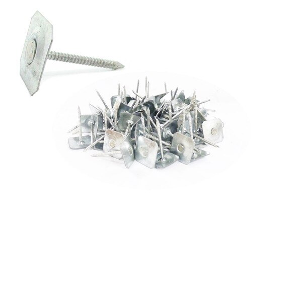 11/2" x 11GA RING GALV STEEL SQUARE CAP NAILS 5lb SQ112R5